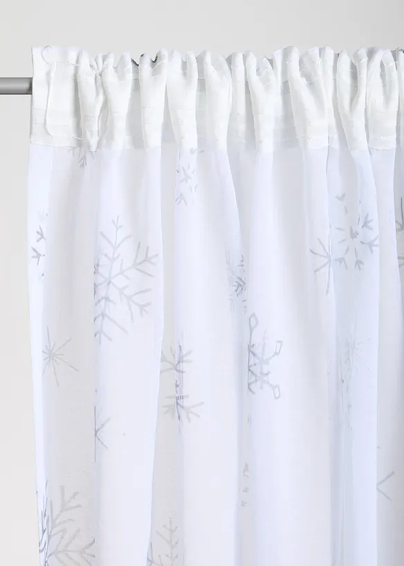Tenda trasparente con fiocchi di neve e poliestere riciclato (pacco da 1), bonprix