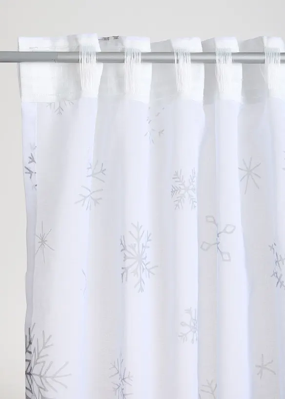 Tenda trasparente con fiocchi di neve e poliestere riciclato (pacco da 1), bonprix