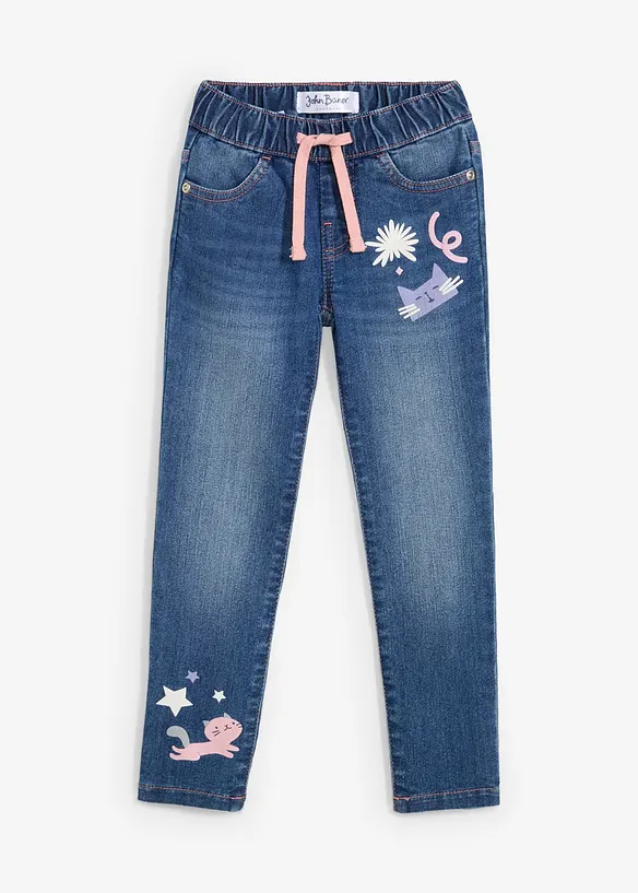 Jeans straight, vita media, bonprix