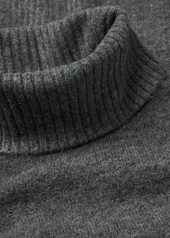 Abito in maglia con spacco, bonprix