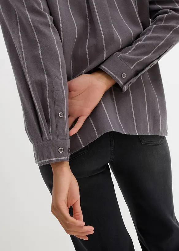 Camicetta oversize in flanella, bonprix