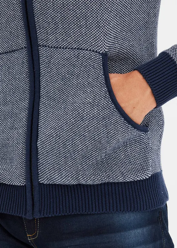 Cardigan con cappuccio in puro cotone, bonprix
