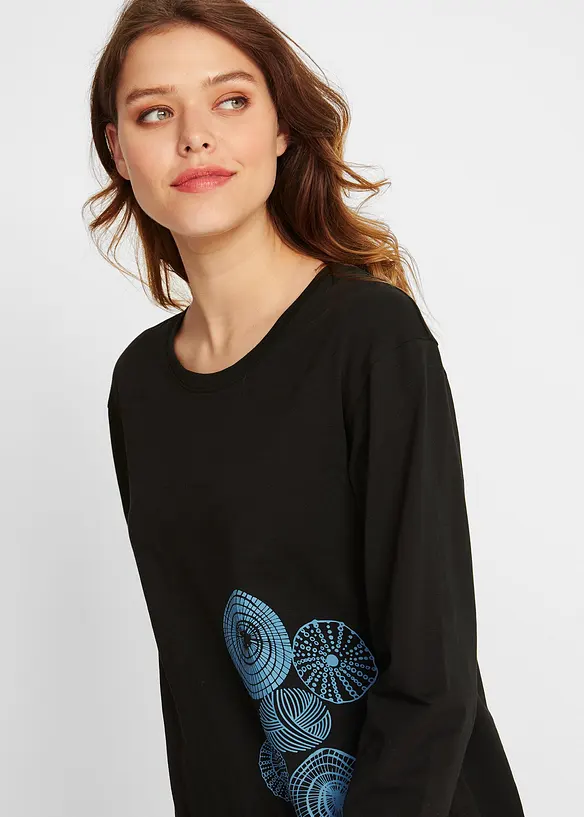 Maglia lunga in puro cotone, bonprix
