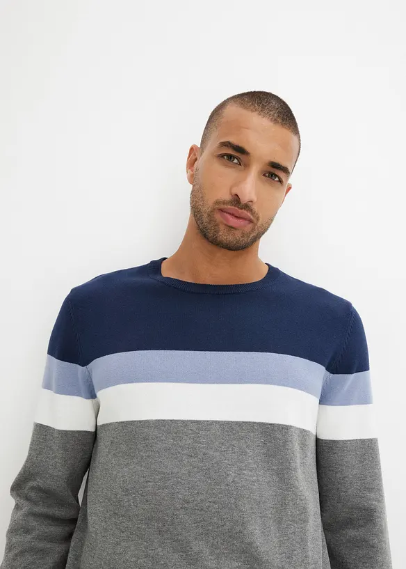 Maglione in filato fine con puro cotone, bonprix