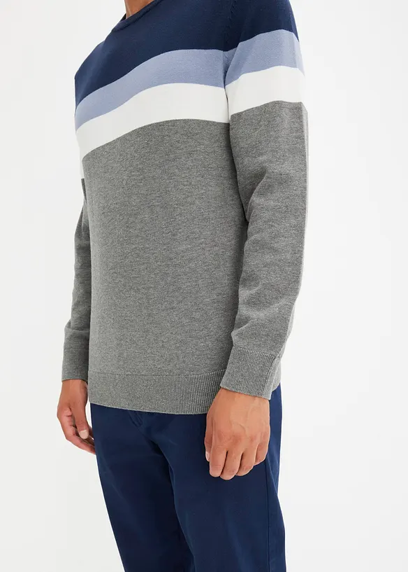 Maglione in filato fine con puro cotone, bonprix