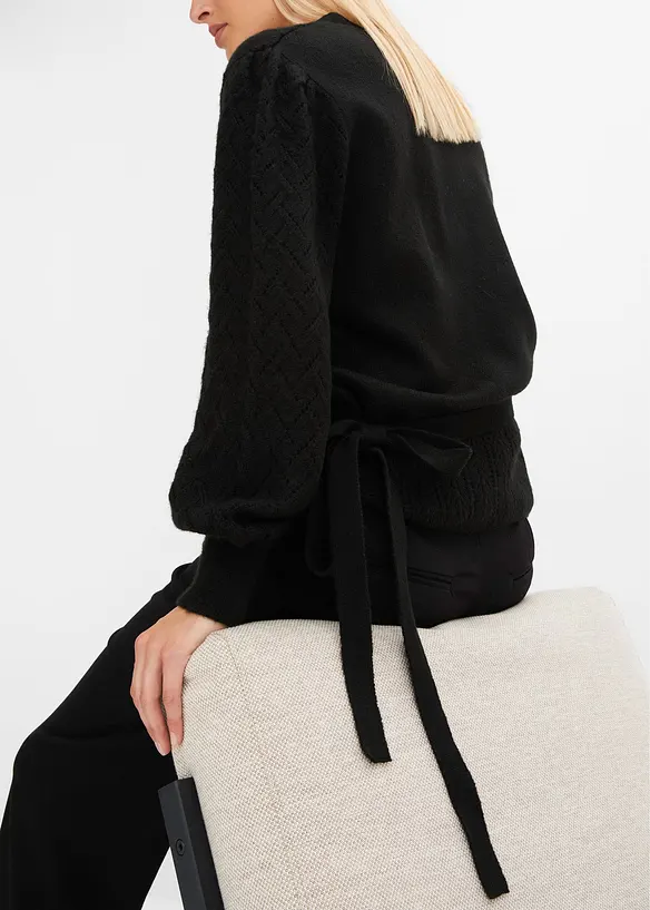 Maglione a portafoglio, bonprix