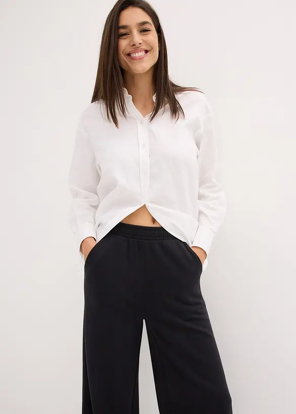 Pantaloni in felpa di misto cotone, bonprix