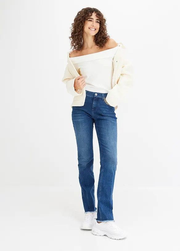 Jeans con catenine decorative, bonprix