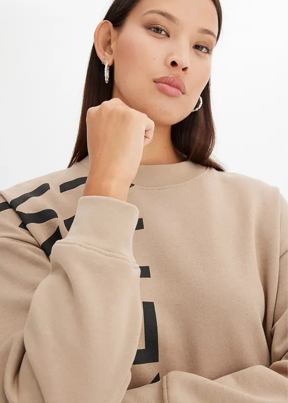 Abito oversize in morbida felpa di misto cotone, bonprix