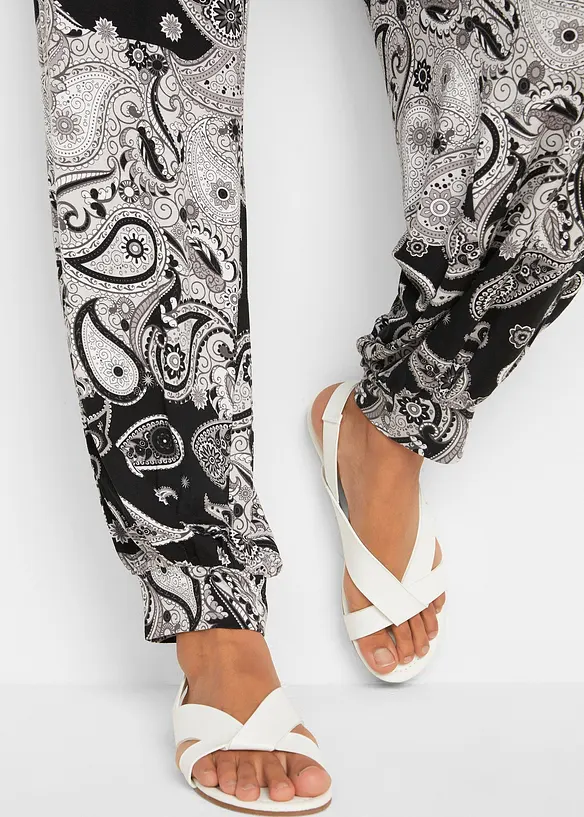 Pantaloni alla turca in jersey di misto viscosa fluente, bonprix