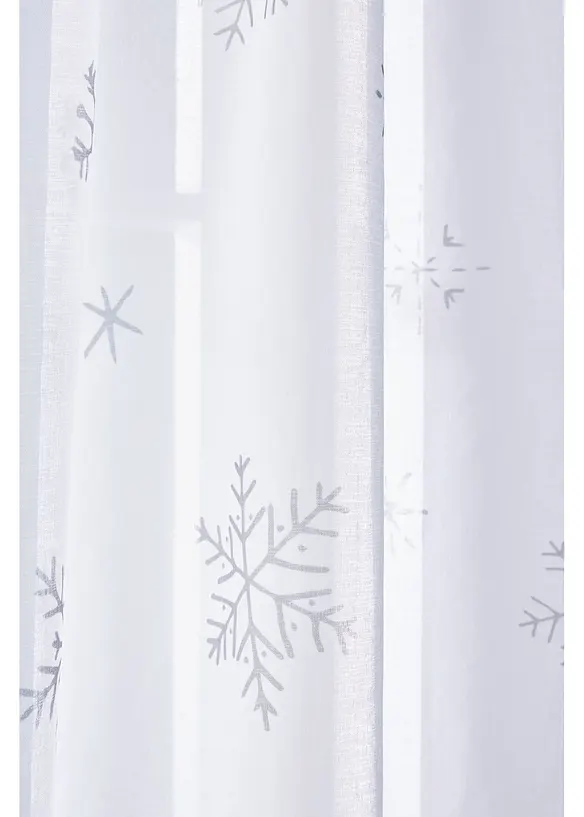 Tenda trasparente con fiocchi di neve e poliestere riciclato (pacco da 1), bonprix