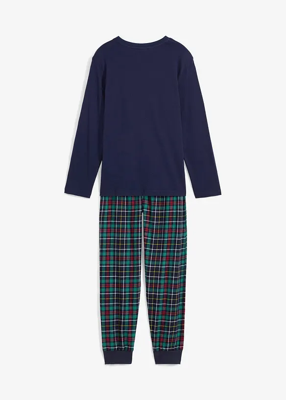 Pigiama con pantaloni in flanella e cotone biologico, bonprix