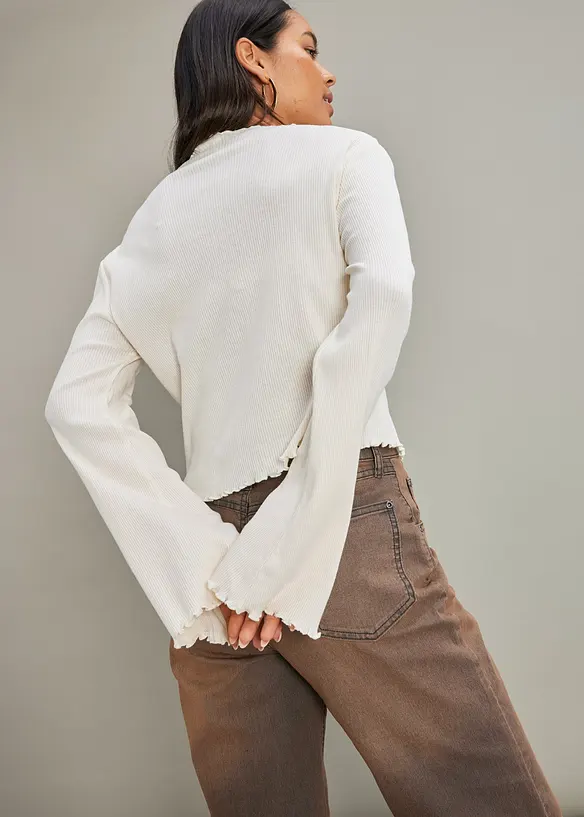 Maglia a costine in puro cotone, bonprix
