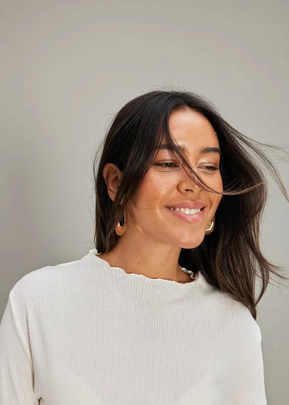 Maglia a costine in puro cotone, bonprix