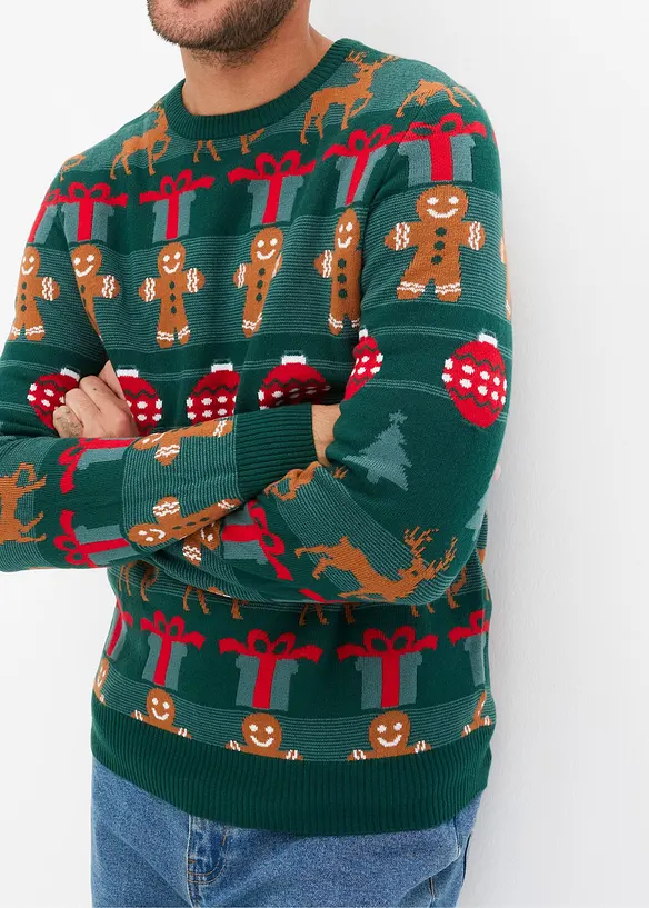 Maglione natalizio in poliacrilico riciclato, bonprix