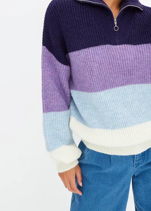 Maglione con zip, bonprix