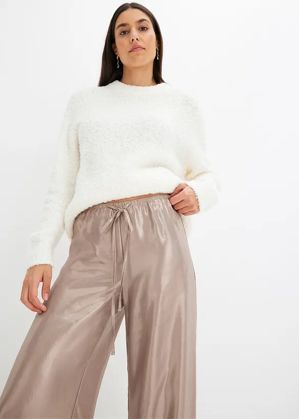 Pantaloni in satin lucido, bonprix