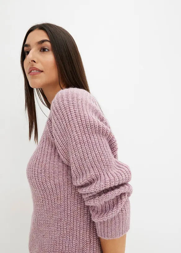 Maglione in filato grosso con fili glitterati, bonprix
