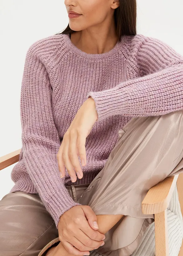 Maglione in filato grosso con fili glitterati, bonprix