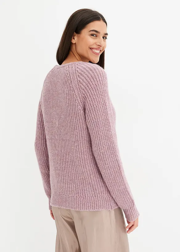 Maglione in filato grosso con fili glitterati, bonprix