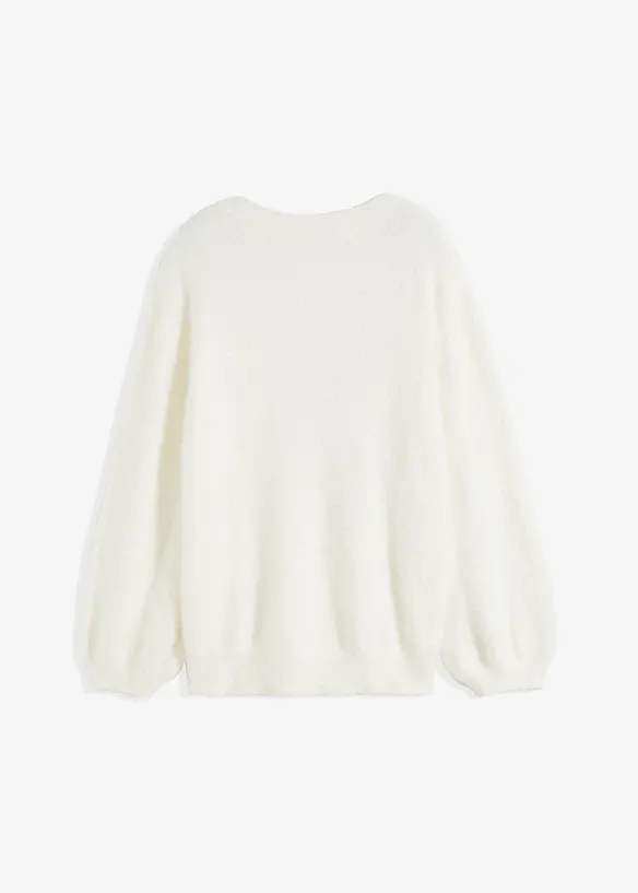 Maglione oversize con scollatura profonda al dorso, bonprix