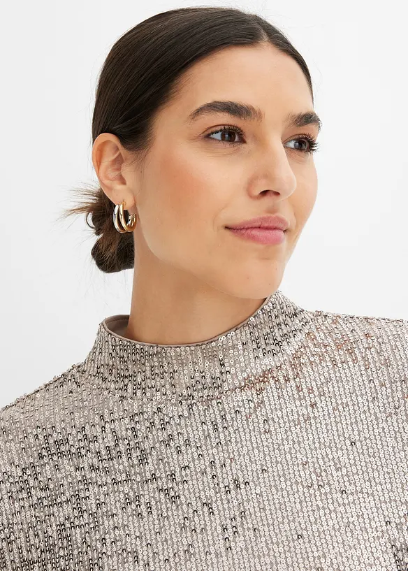 Blusa con paillettes, bonprix