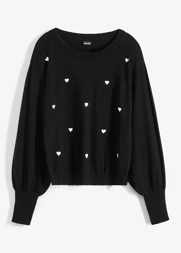 Maglione in filato fine di misto viscosa, bonprix