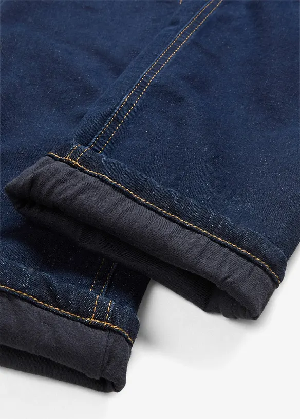 Jeans termici con fodera in jersey regular fit, straight, bonprix