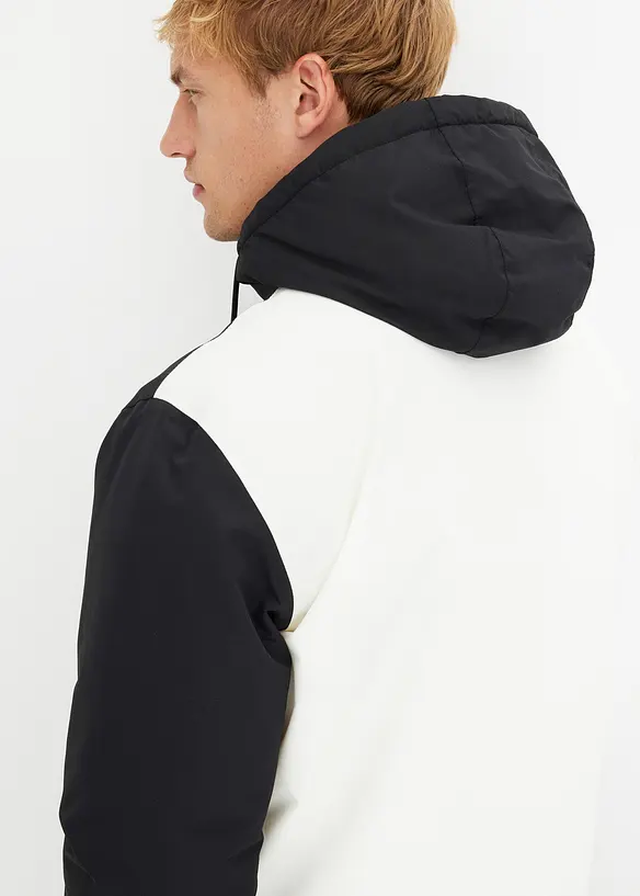 Giacca invernale con cappuccio in color blocking, bonprix