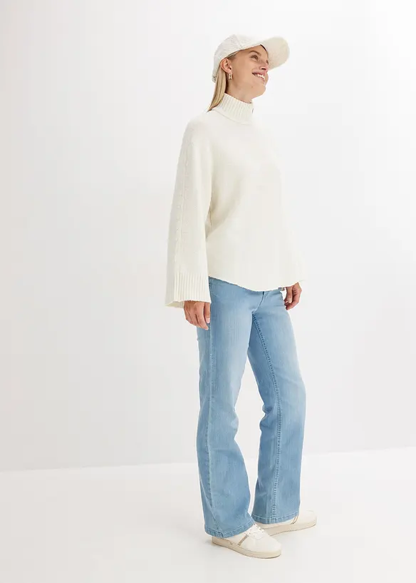 Maglione con collo dritto, bonprix