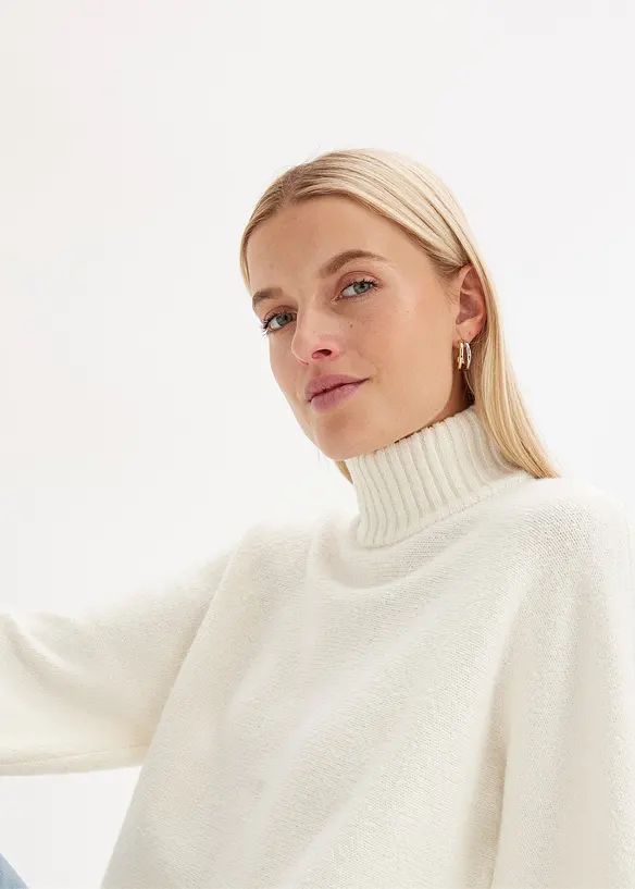 Maglione con collo dritto, bonprix