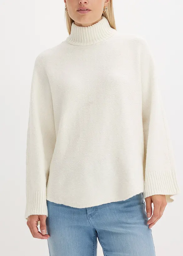 Maglione con collo dritto, bonprix