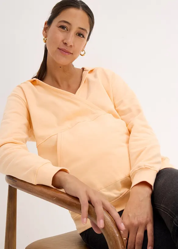 Felpa prémaman / da allattamento 2 in 1 in cotone biologico, bonprix