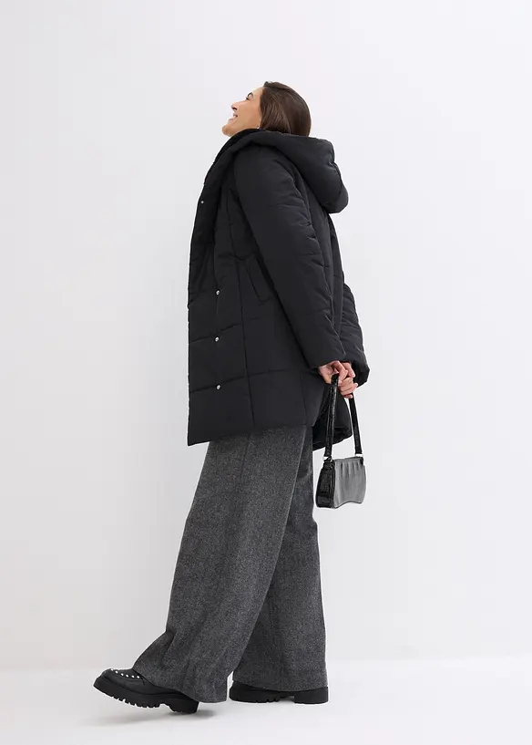 Giacca trapuntata con inserto in pelliccia sintetica, bonprix