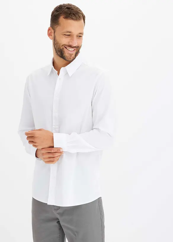 Camicia elegante elasticizzata, regular fit, bonprix