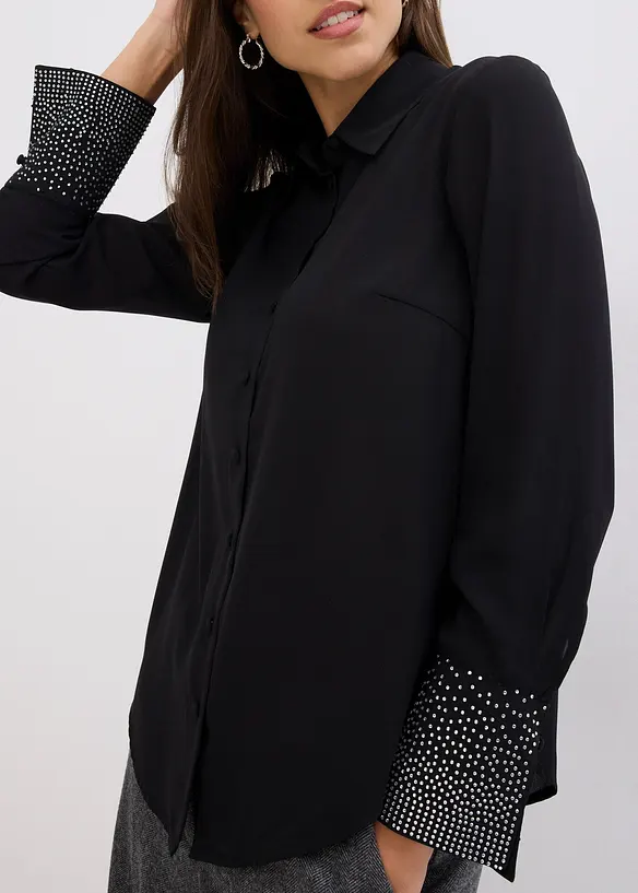 Camicetta con strass, bonprix