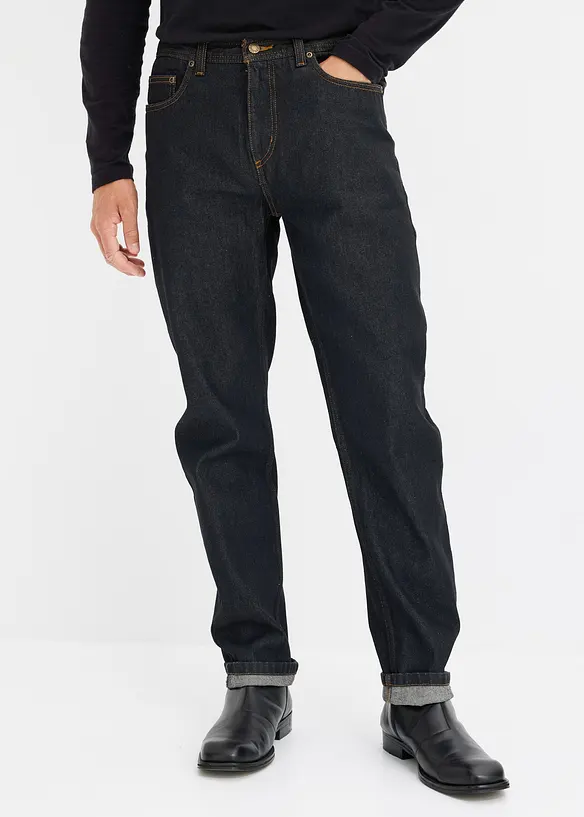 Jeans classic fit con inserto elasticizzato ai lati, straight, bonprix
