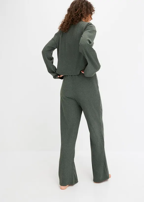 Tuta loungewear oversize a coste, bonprix