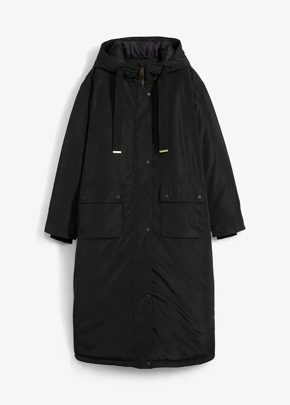 Parka ampio svasato con coulisse, bonprix