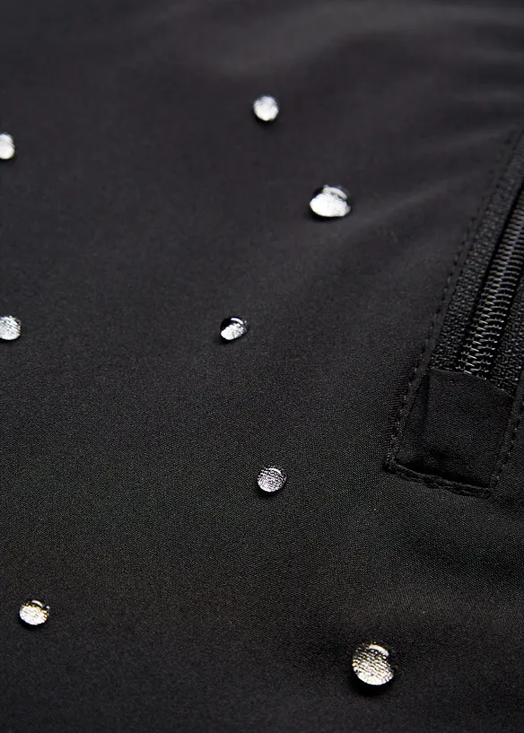 Pantaloni funzionali termici da neve a vita alta comoda, impermeabili, straight, bonprix