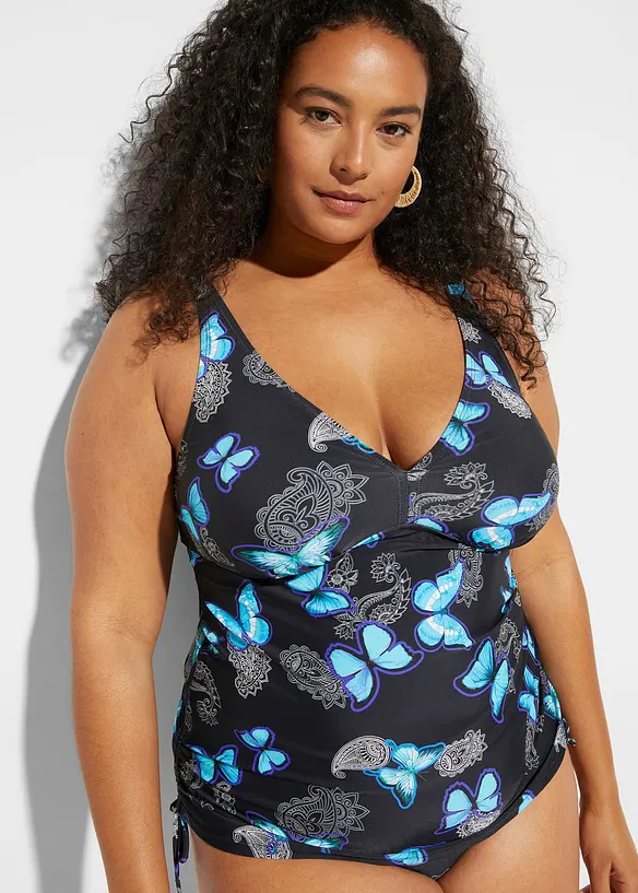 Top per tankini con laccetti da annodare, bonprix