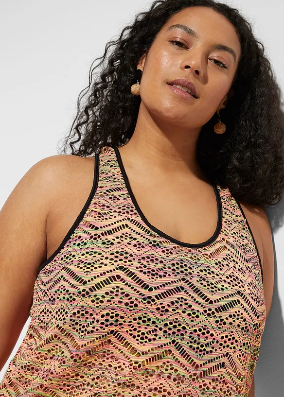 Tankini con pizzo elasticizzato (set 2 pezzi), bonprix