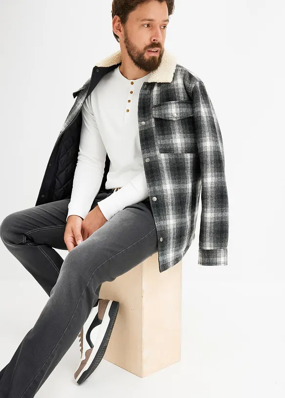 Jogger di jeans con cinta comoda regular fit, tapered, bonprix