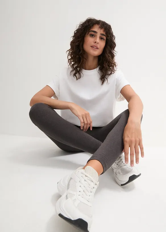 Leggings con puro cotone biologico (pacco da 2), bonprix