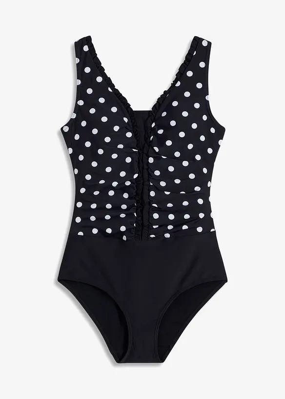 Costume intero con arricciatura e effetto modellante medio, bonprix