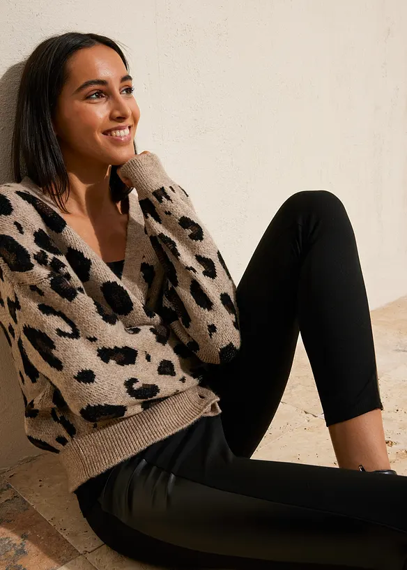 Cardigan leopardato, bonprix