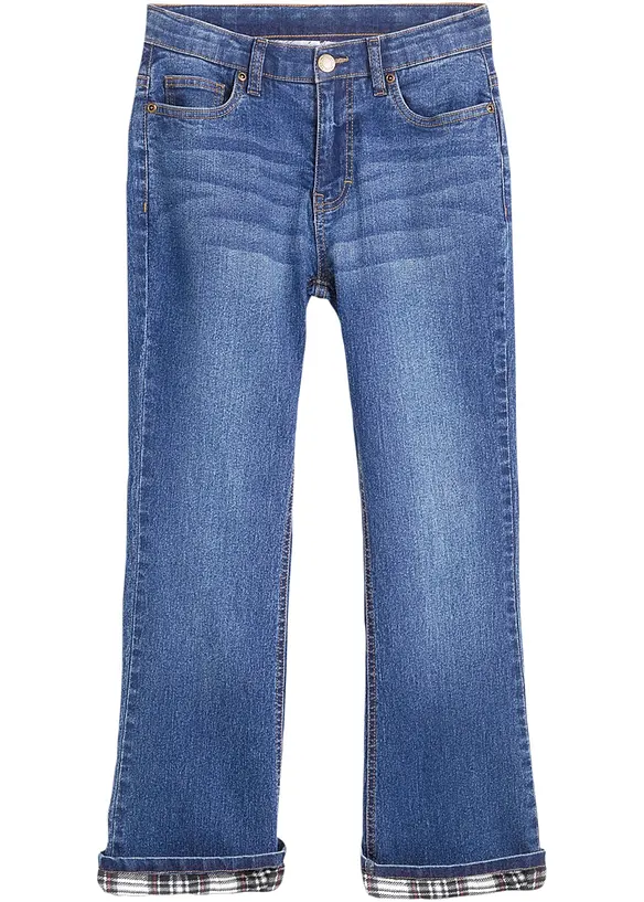 Jeans termici flared, vita alta, bonprix