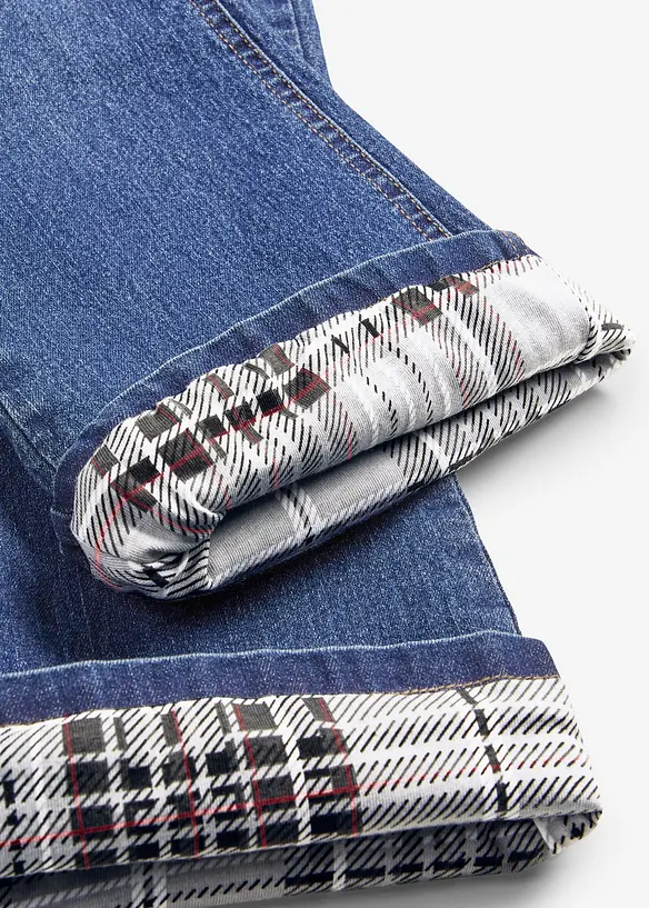 Jeans termici flared, vita alta, bonprix