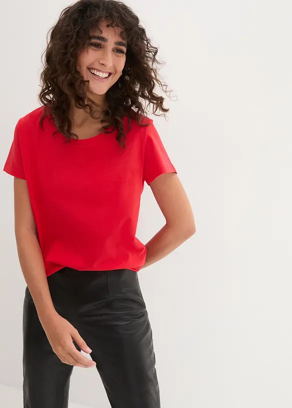 Maglia con scollo rotondo e maniche corte (pacco da 5), bonprix
