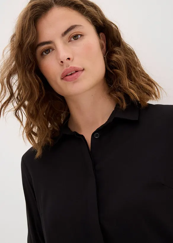 Camicetta lunga con spacchi in viscosa fluente, bonprix